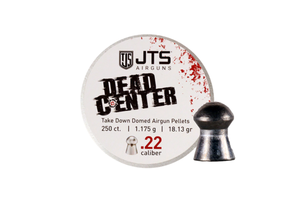 JTS Airgun Dead Center .22 Cal 18.13gr Domed Pellets: 250 Pack