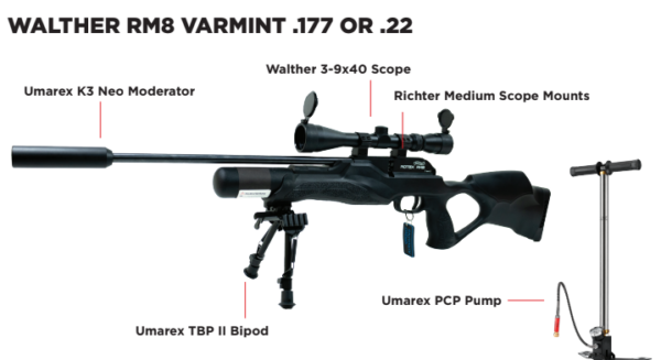 Walther RM8 Varmint Air Rifle Package