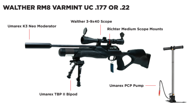 Walther RM8 Varmint UC Air Rifle Kit