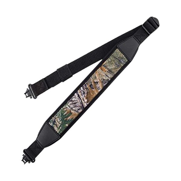 2 Point Padded Rifle Gun Sling with QD Swivel Clips. Colour: Black & Camo